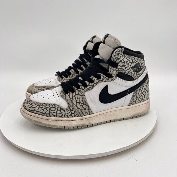 Nike Air Jordan 1 Retro Youth Size 6Y Women 7. 5 FD1437 052 White Elephant Shoe - Picture 1 of 15